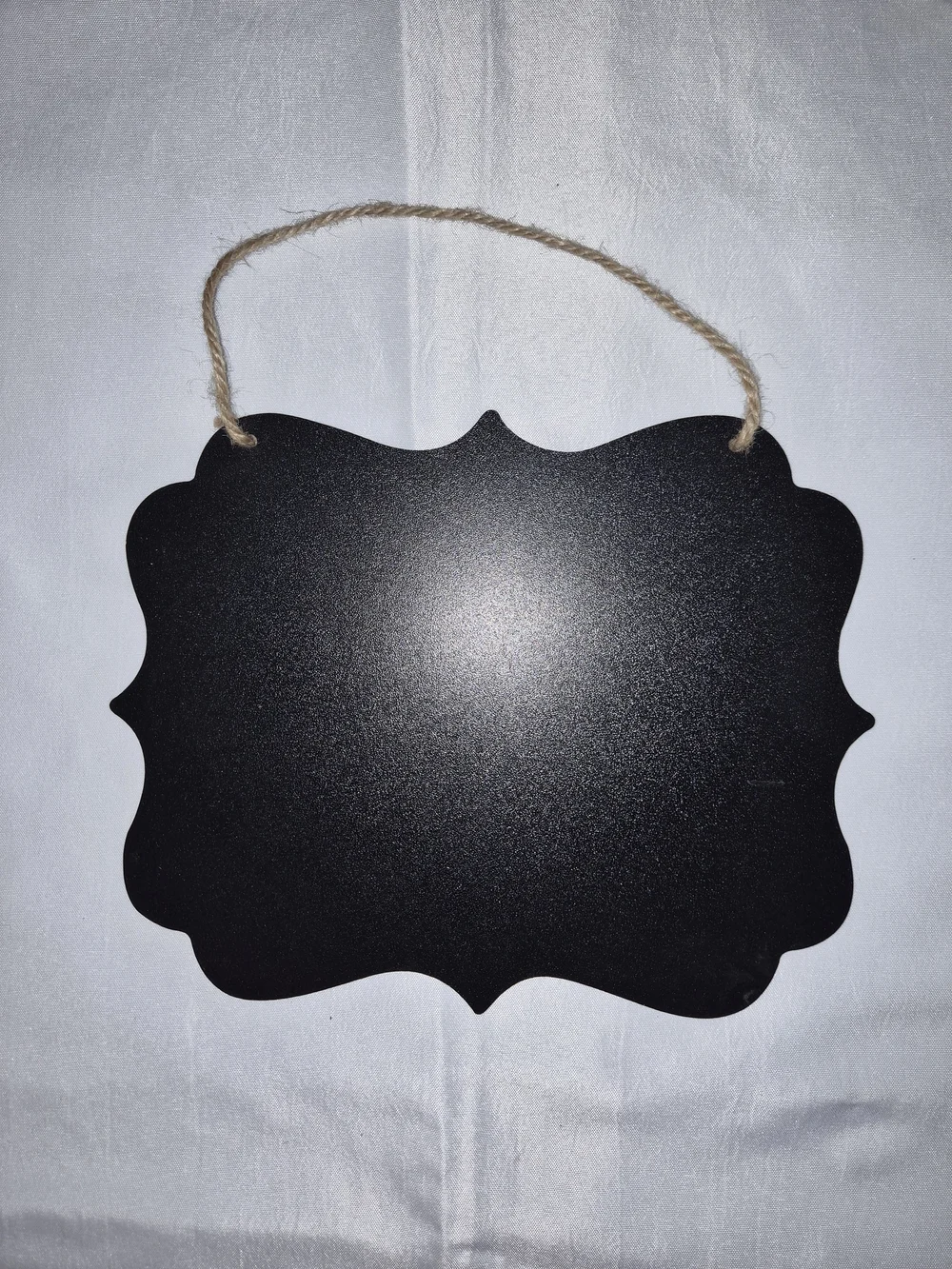 Decorative Black Chalkboard Plaque with Twine Hanger